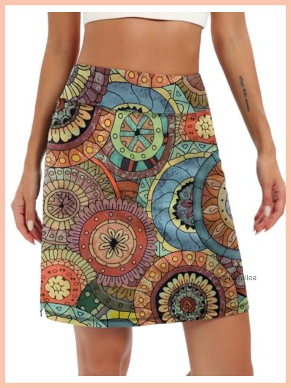 Knee Length Skorts with Pockets High Waisted Golf Tennis Athletic